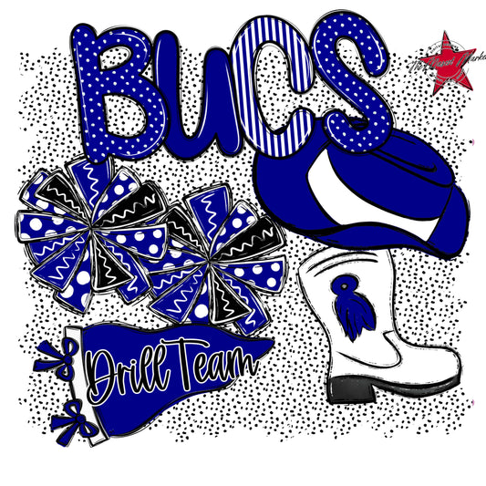 Bucs Drillteam Spirit-Blue