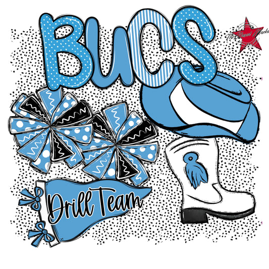 Bucs Drillteam Spirit-Carolina Blue