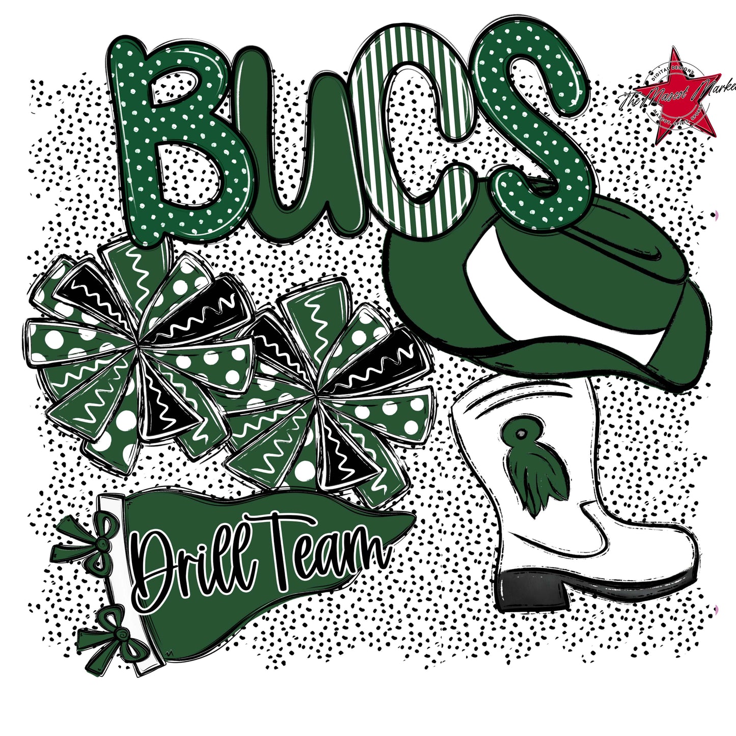 Bucs Drillteam Spirit-Green