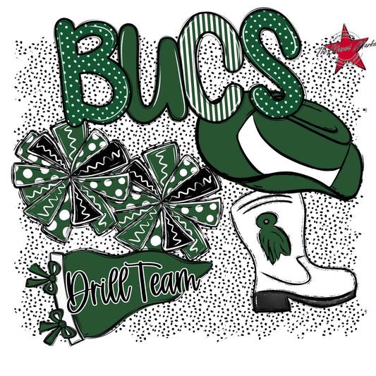 Bucs Drillteam Spirit-Green