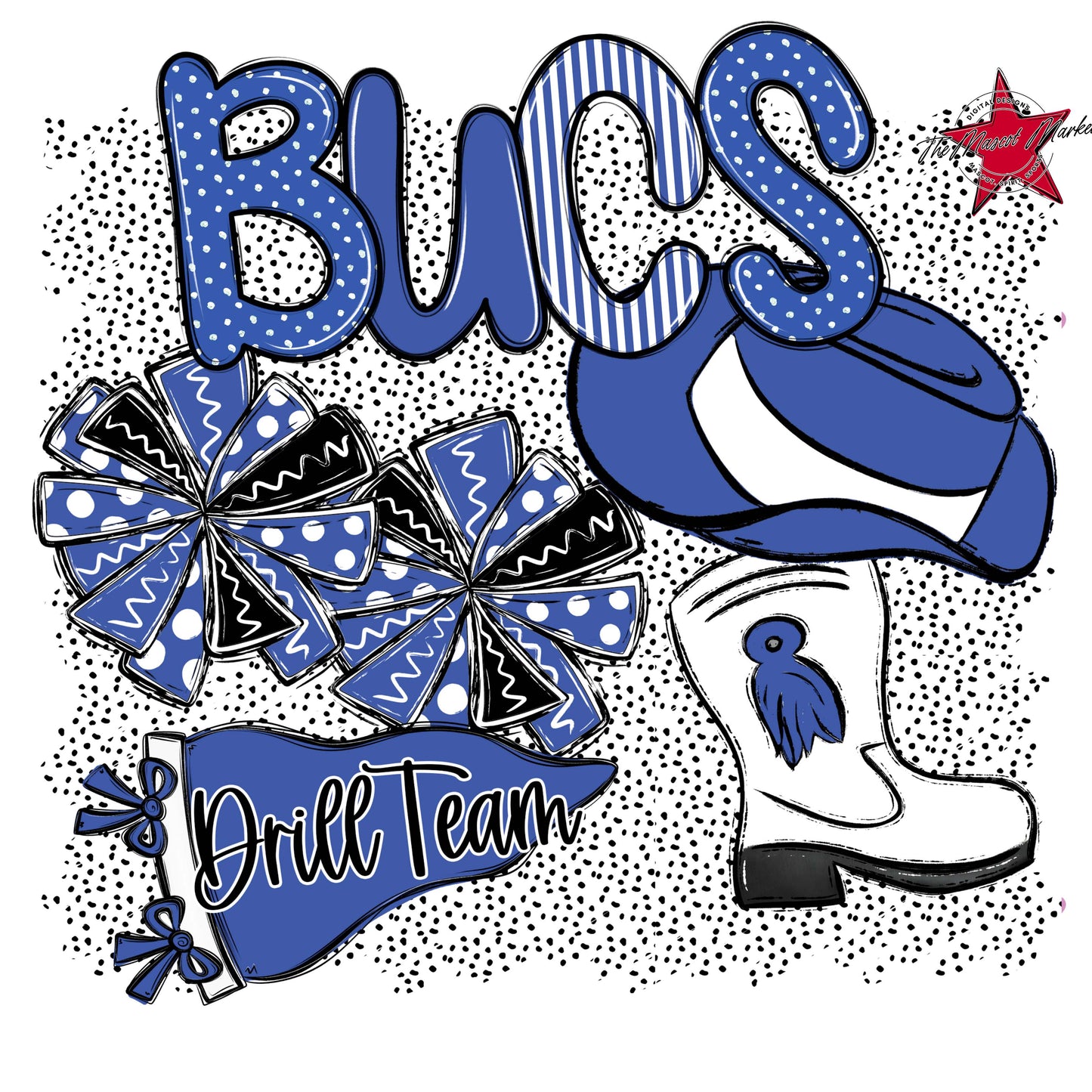 Bucs Drillteam Spirit-Off Blue