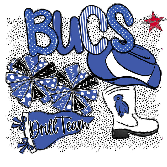 Bucs Drillteam Spirit-Off Blue