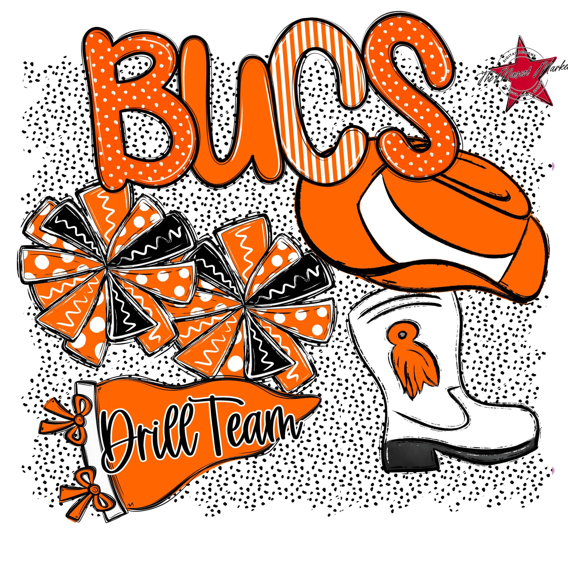 Bucs Drillteam Spirit-Orange