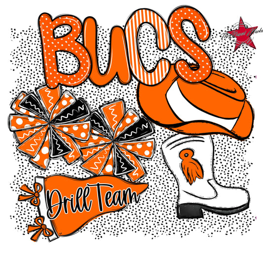 Bucs Drillteam Spirit-Orange