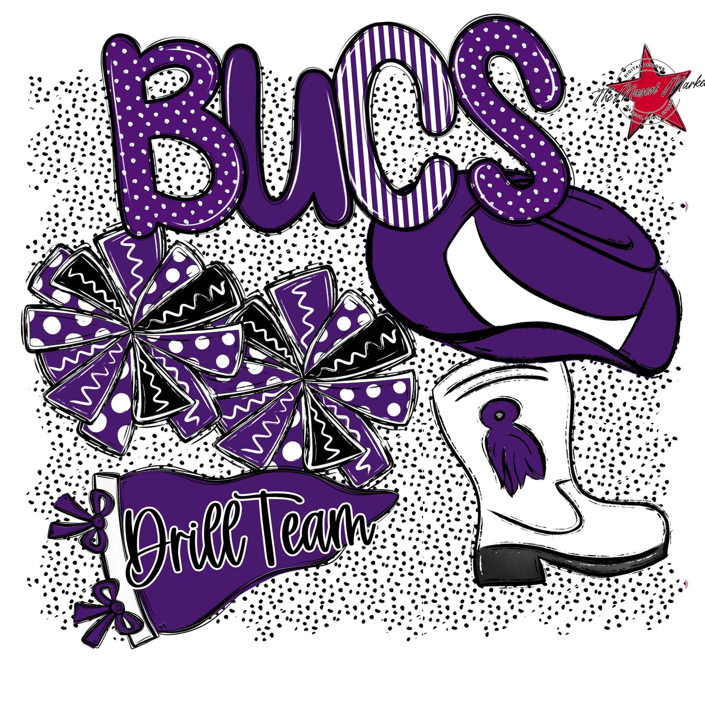 Bucs Drillteam Spirit-Purple