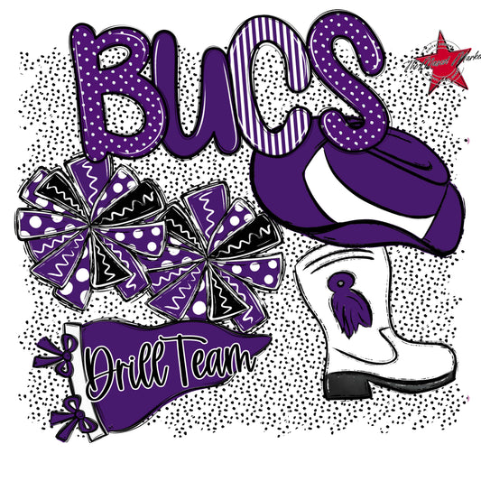 Bucs Drillteam Spirit-Purple