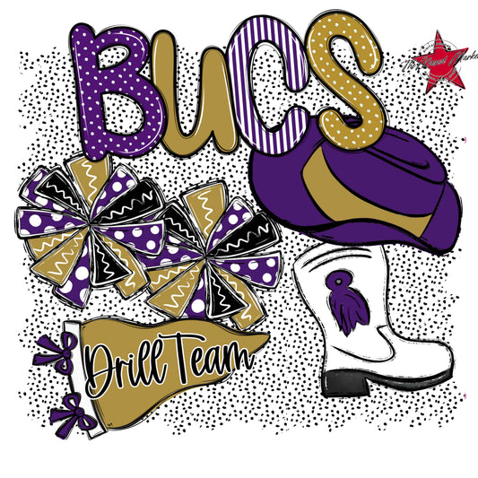 Bucs Drillteam Spirit-Purple & Gold