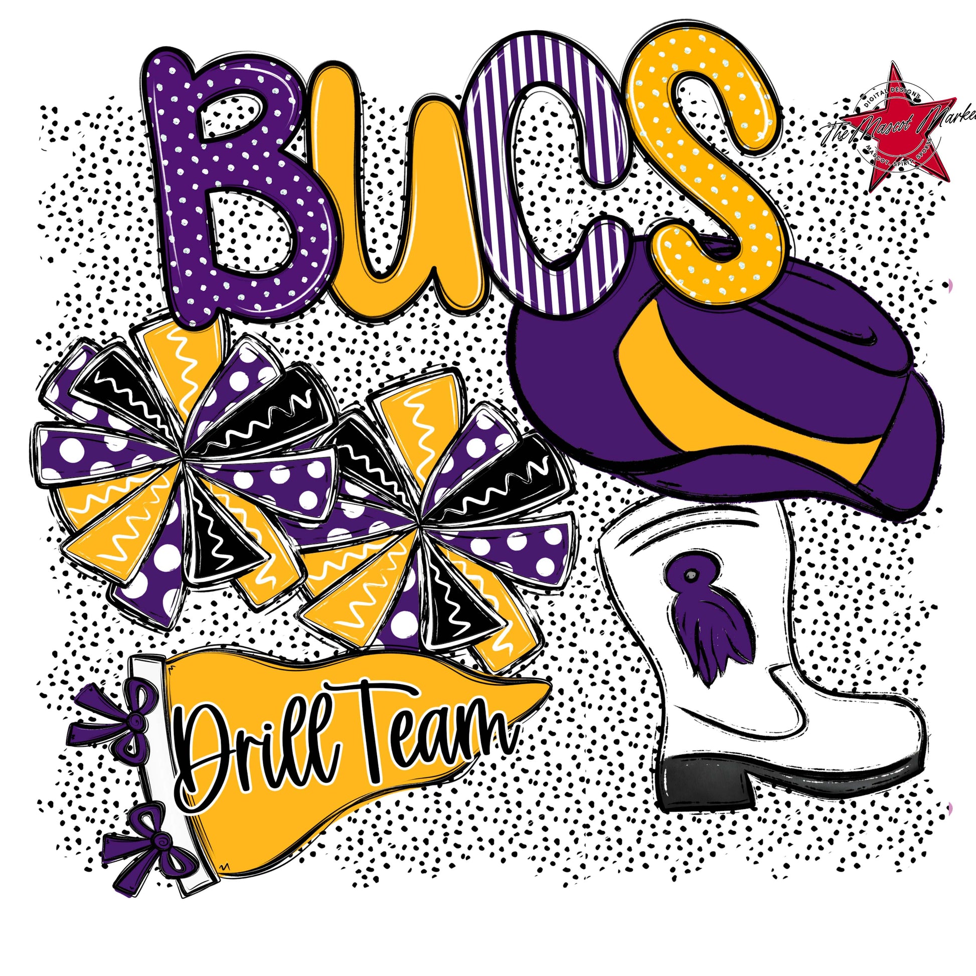 Bucs Drillteam Spirit-Purple & Yellow