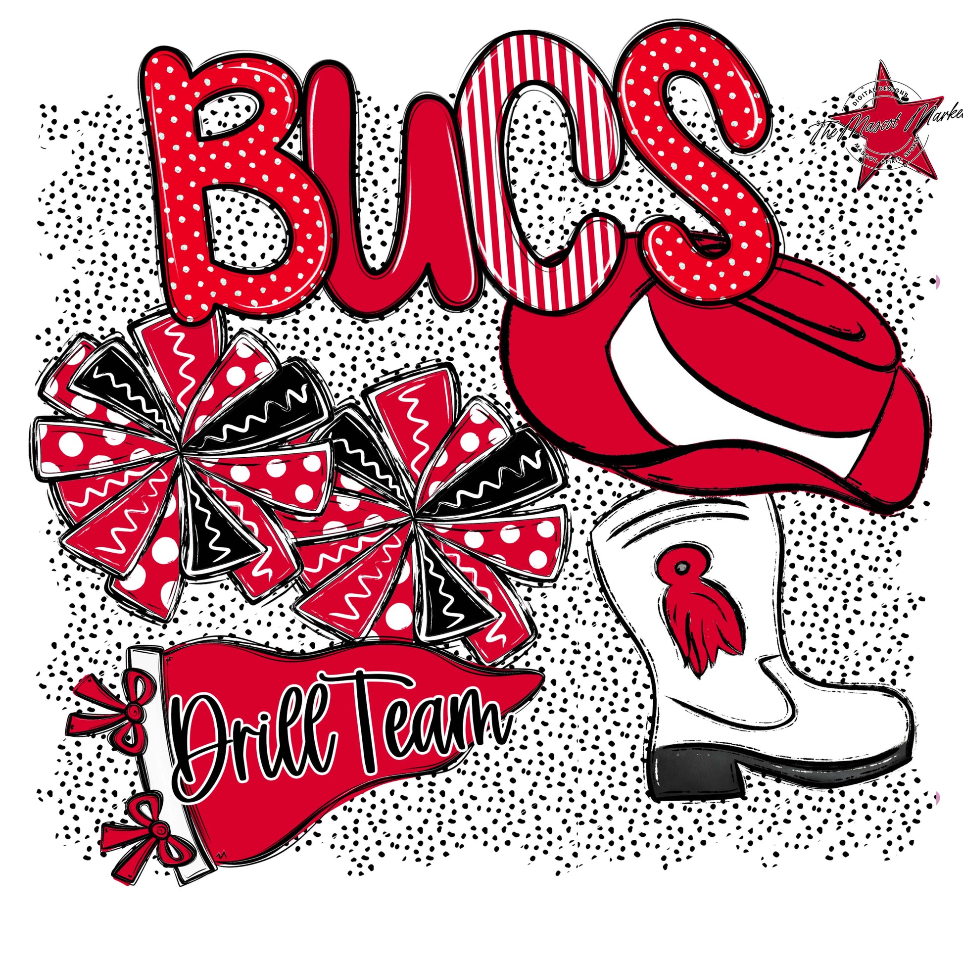 Bucs Drillteam Spirit-Red