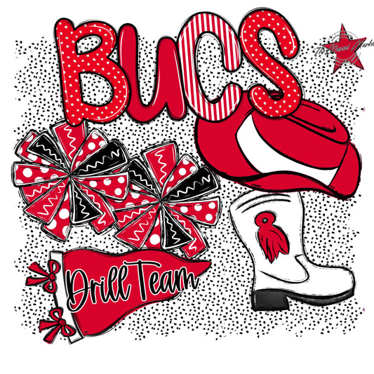 Bucs Drillteam Spirit-Red