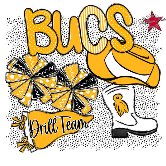 Bucs Drillteam Spirit-Yellow