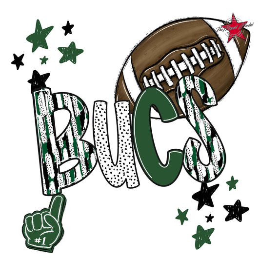 Bucs Football Scrape-Green