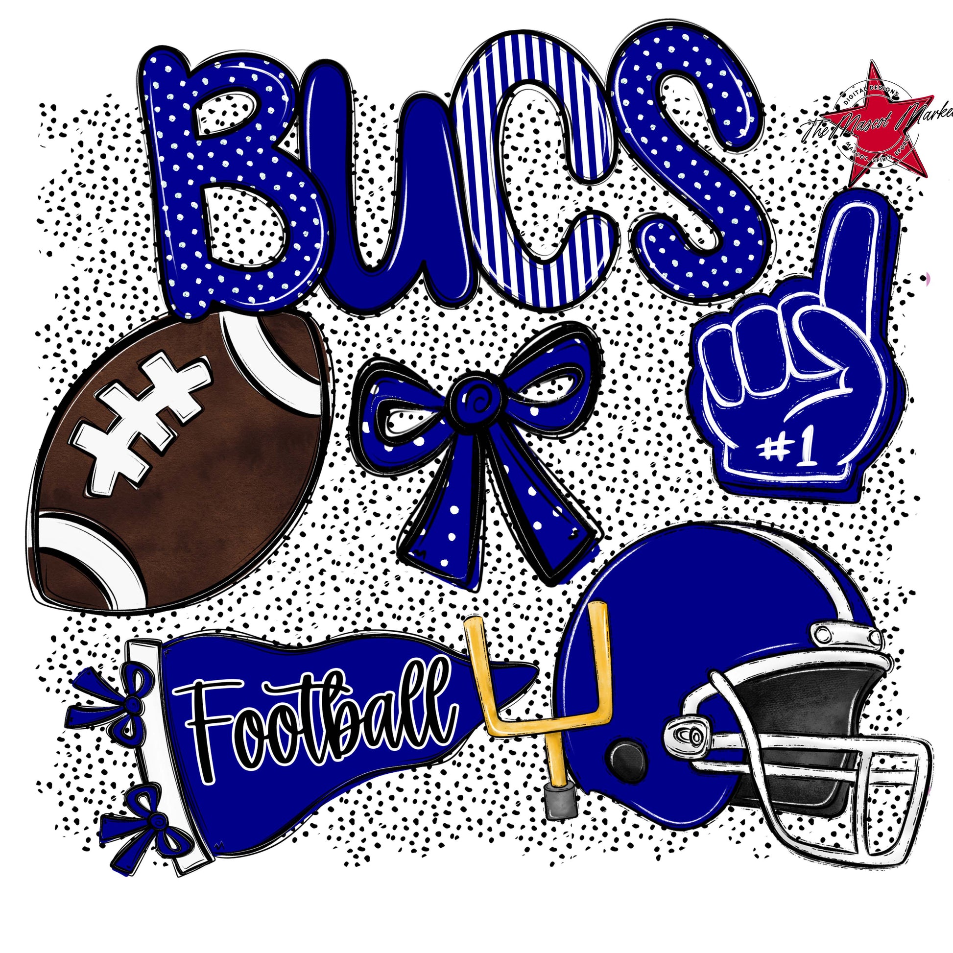 Bucs Football Spirit-Blue