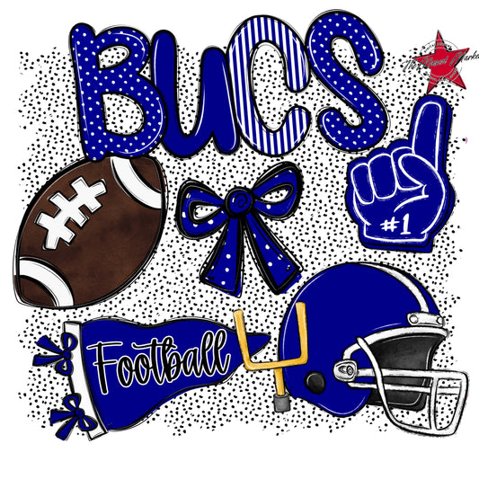 Bucs Football Spirit-Blue