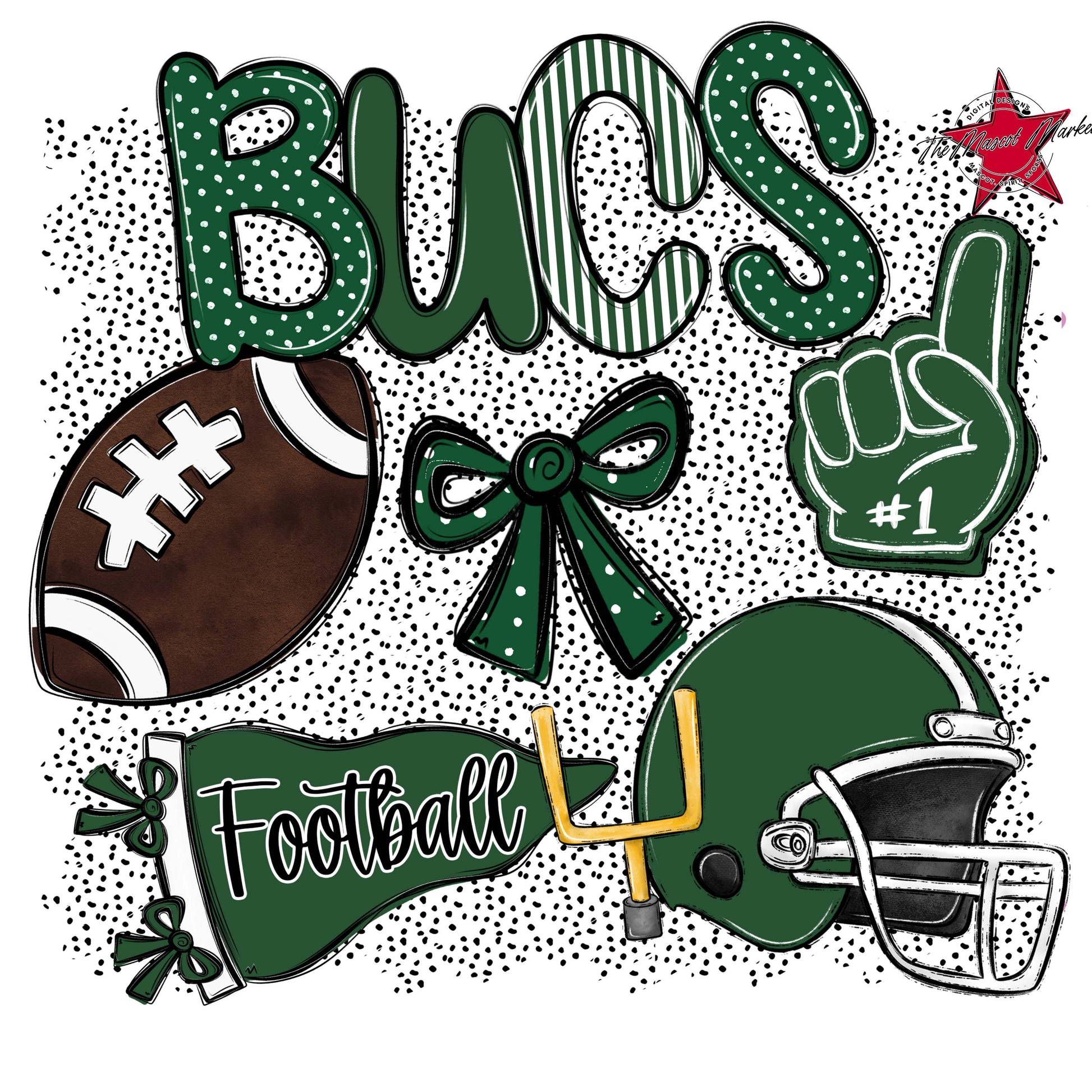 Bucs Football Spirit-Green