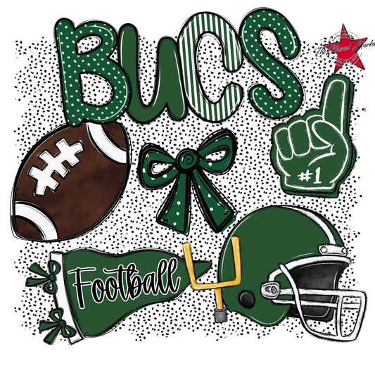 Bucs Football Spirit-Green