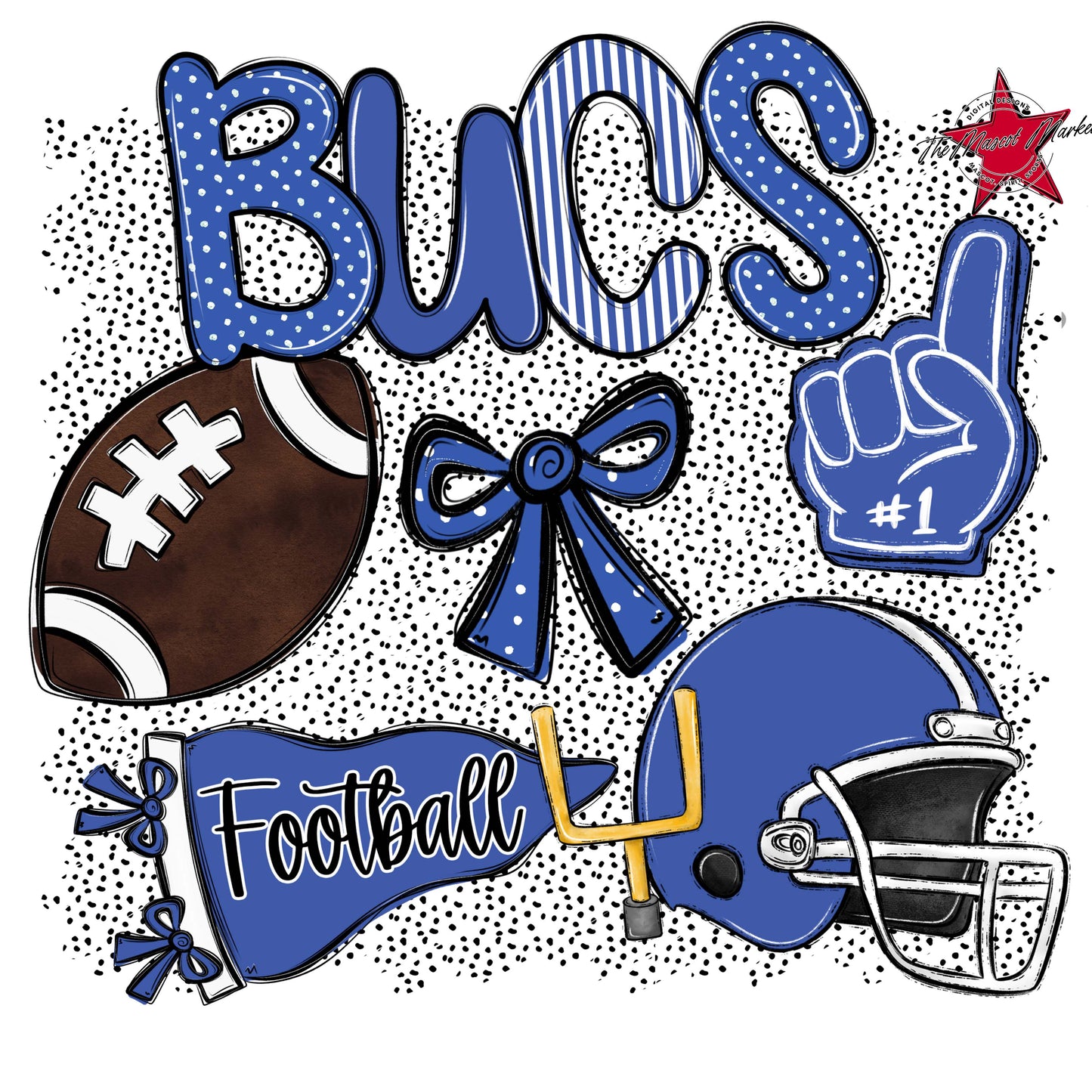 Bucs Football Spirit-Off Blue
