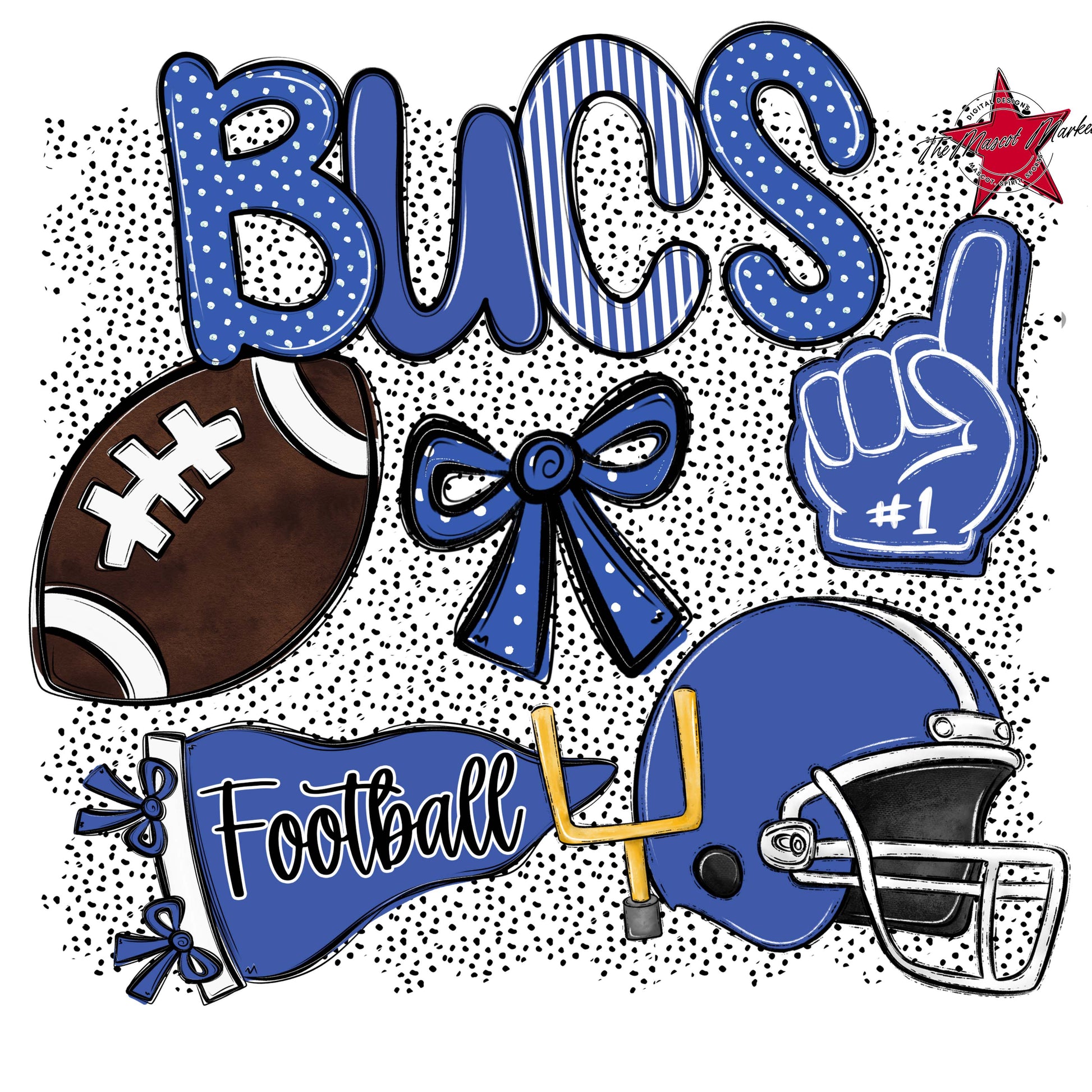 Bucs Football Spirit-Off Blue