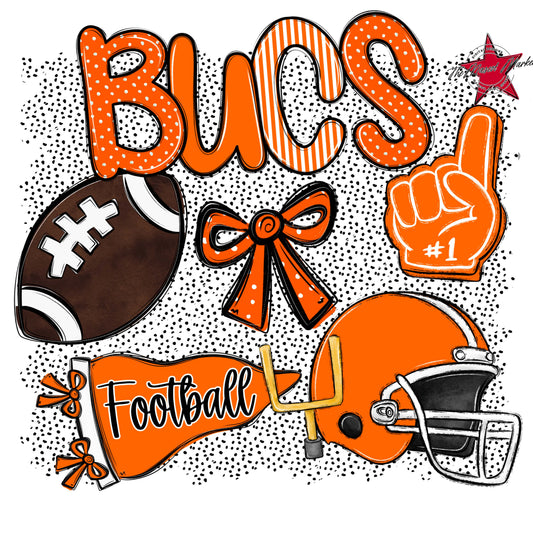 Bucs Football Spirit-Orange