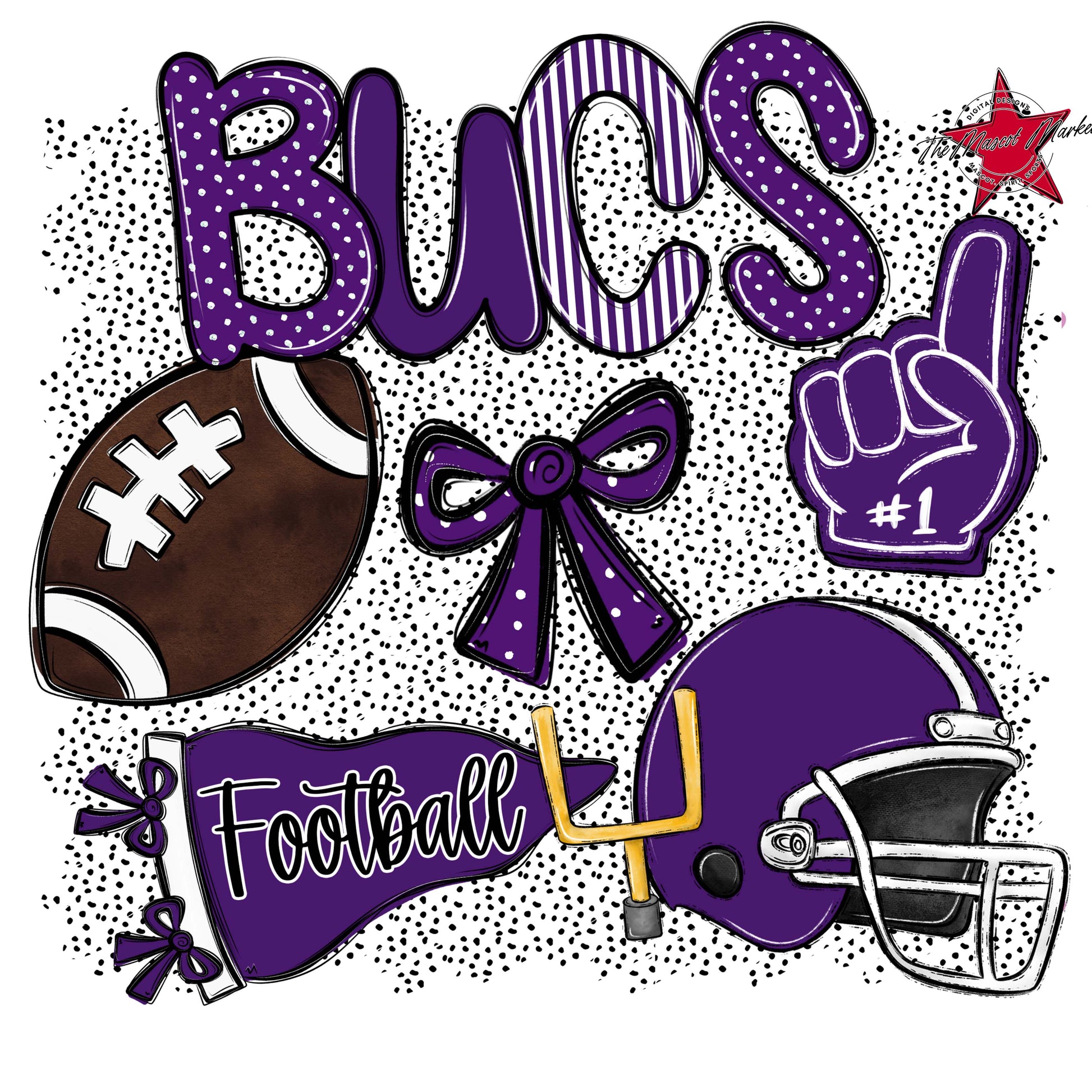 Bucs Football Spirit-Purple