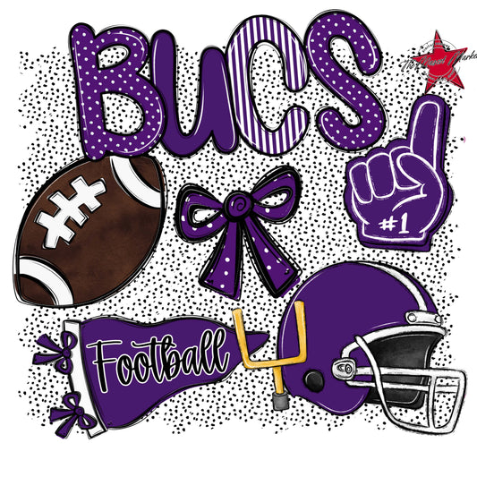 Bucs Football Spirit-Purple