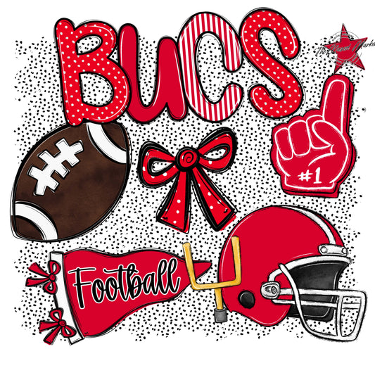 Bucs Football Spirit-Red