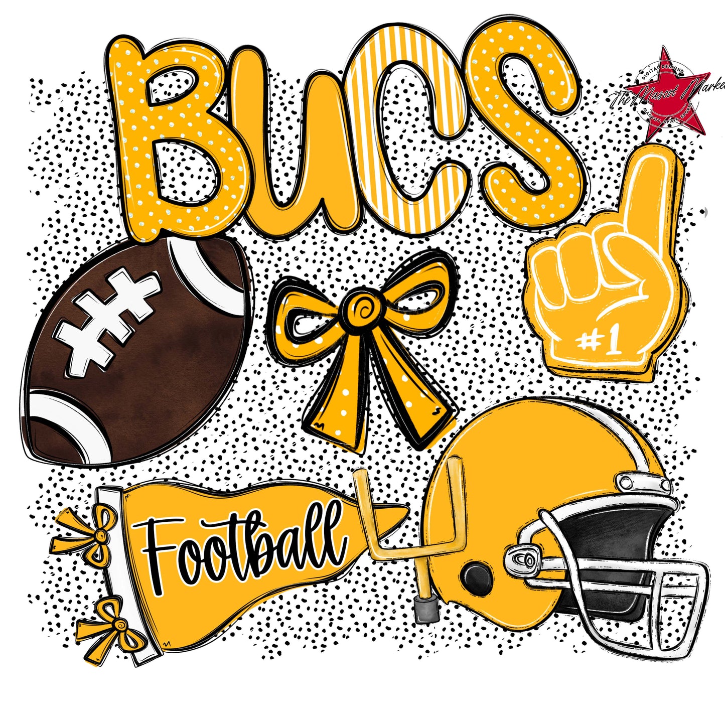 Bucs Football Spirit-Yellow