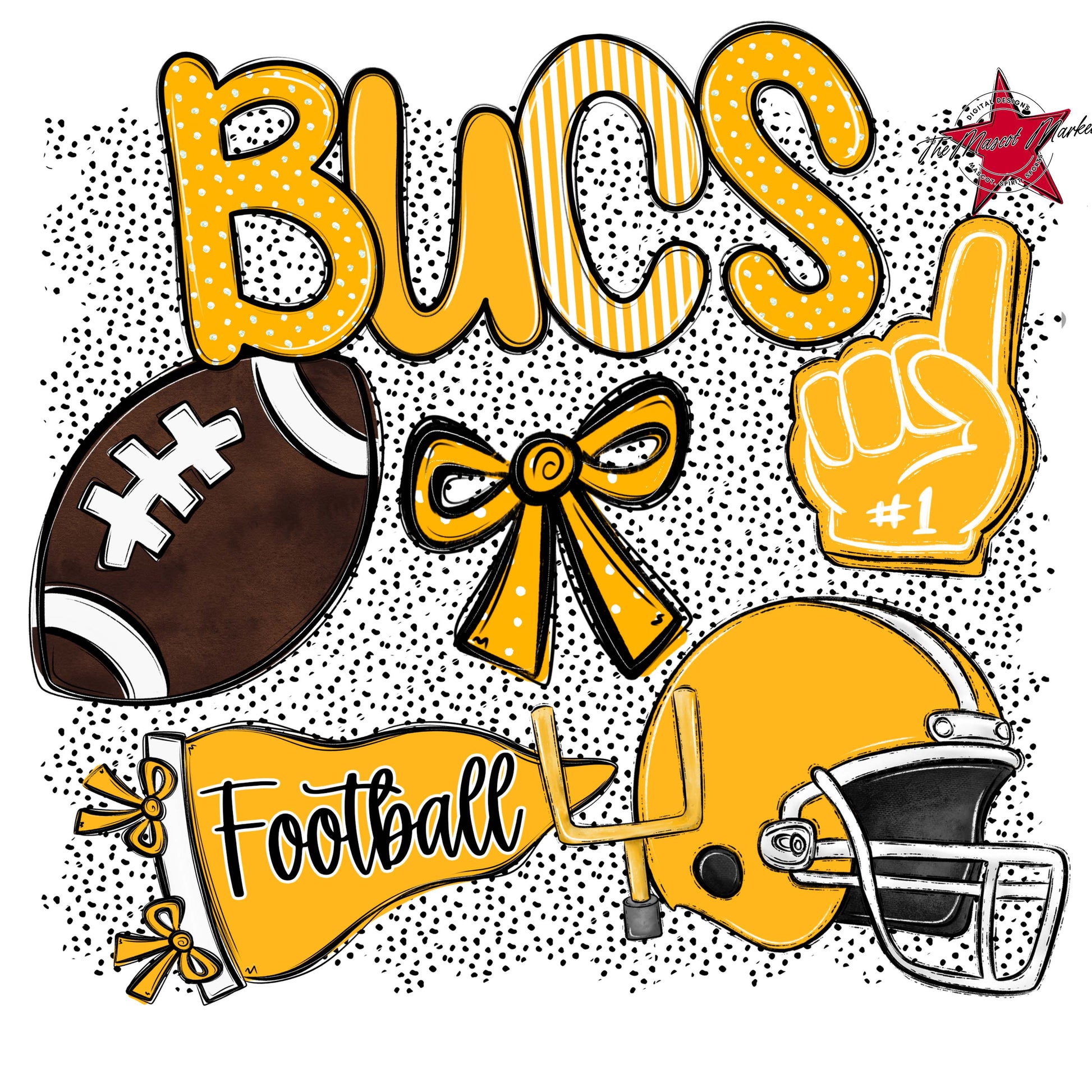 Bucs Football Spirit-Yellow