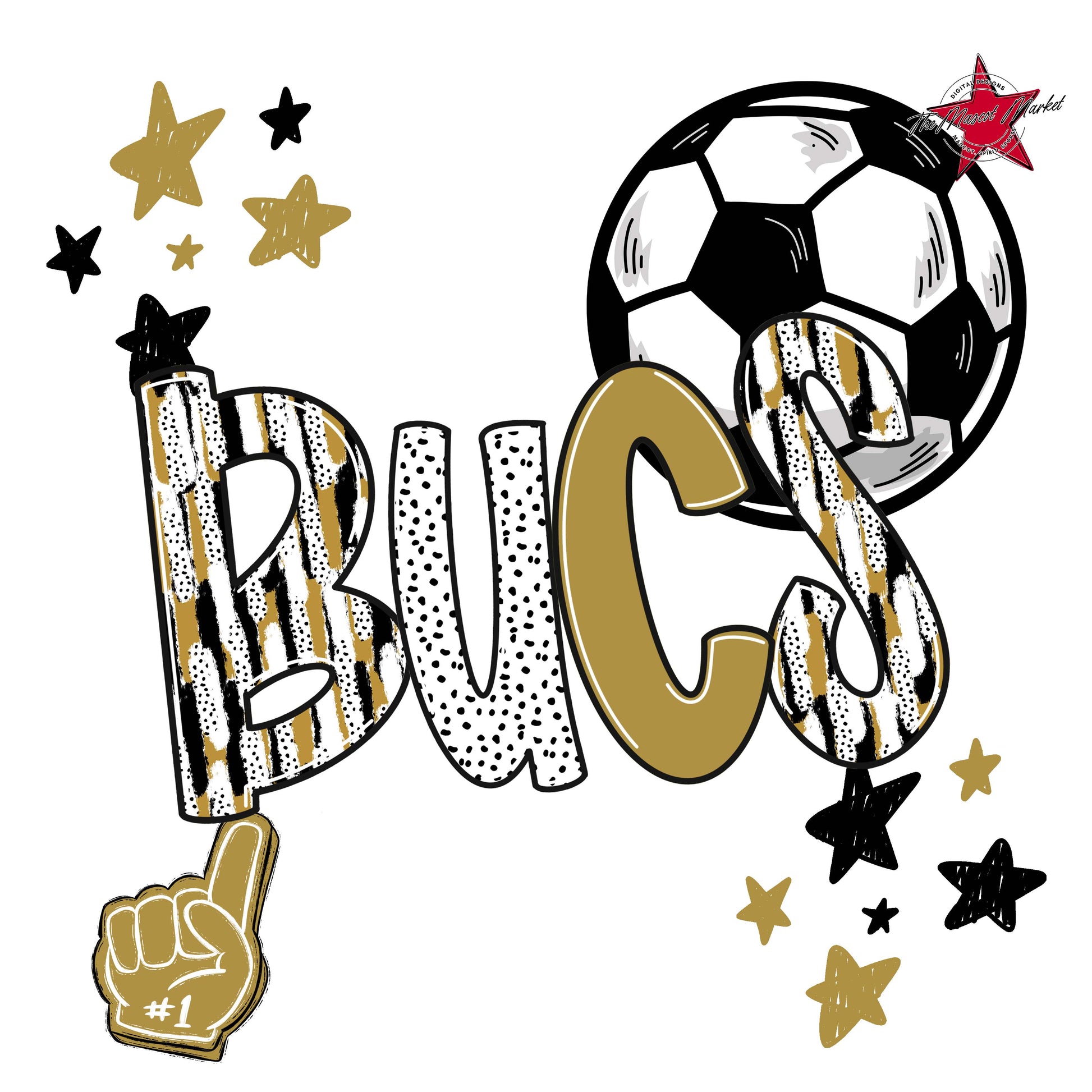Bucs Soccer Scrape-Gold