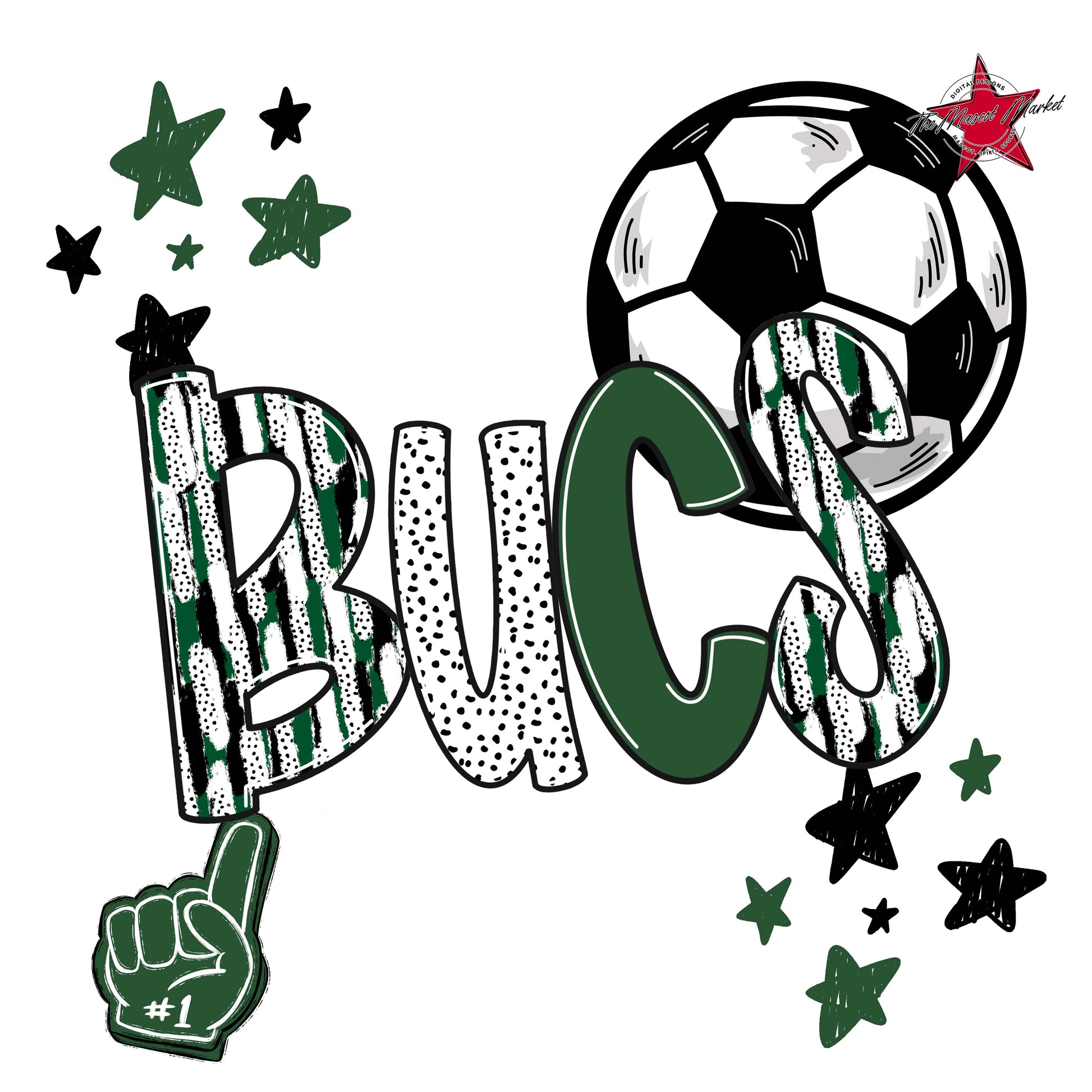 Bucs Soccer Scrape-Green