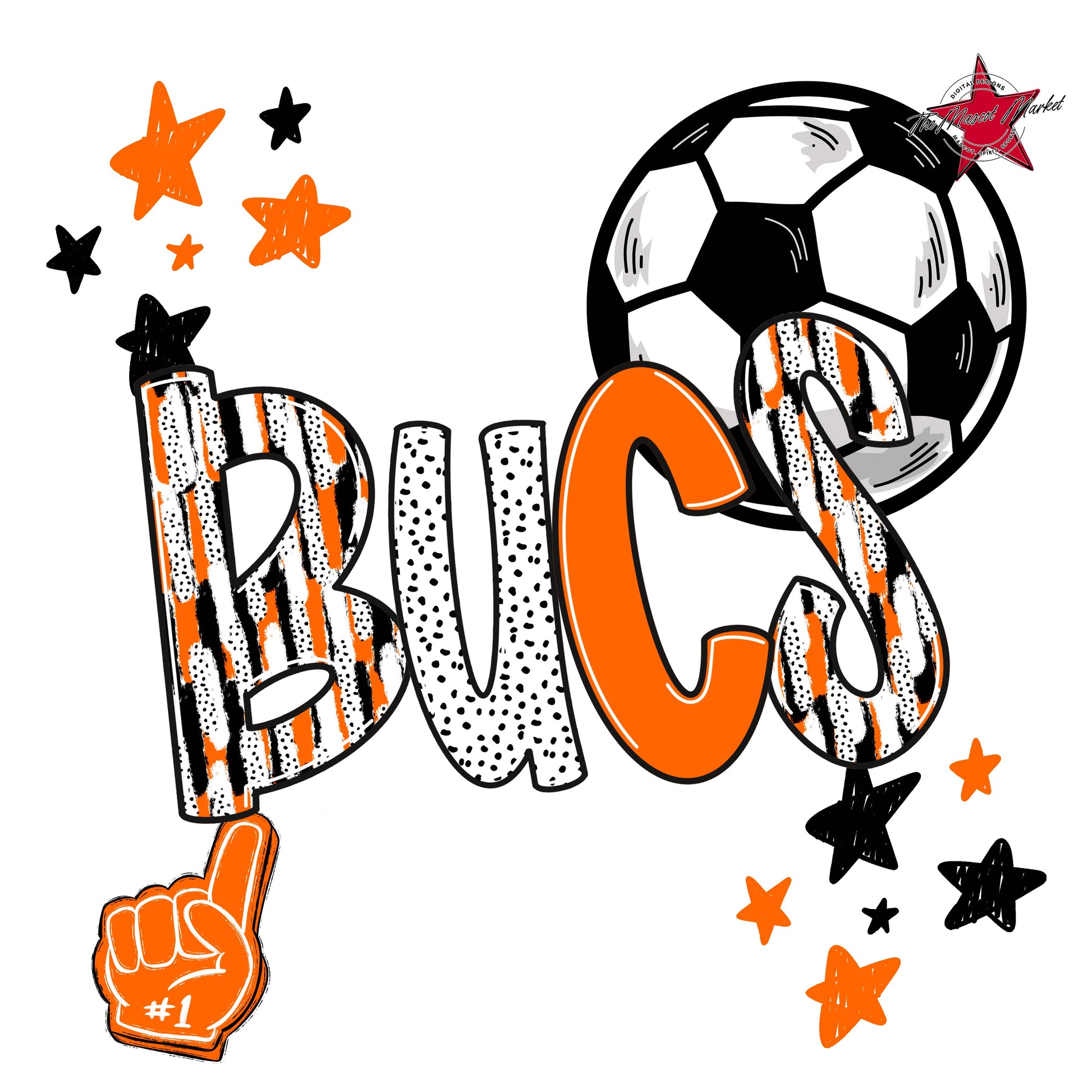 Bucs Soccer Scrape-Orange