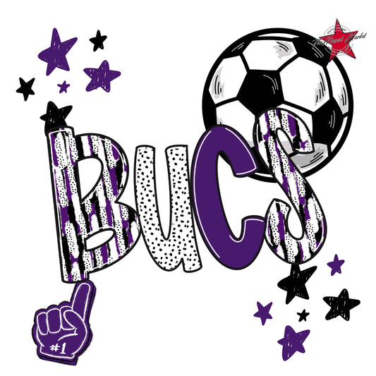 Bucs Soccer Scrape-Purple