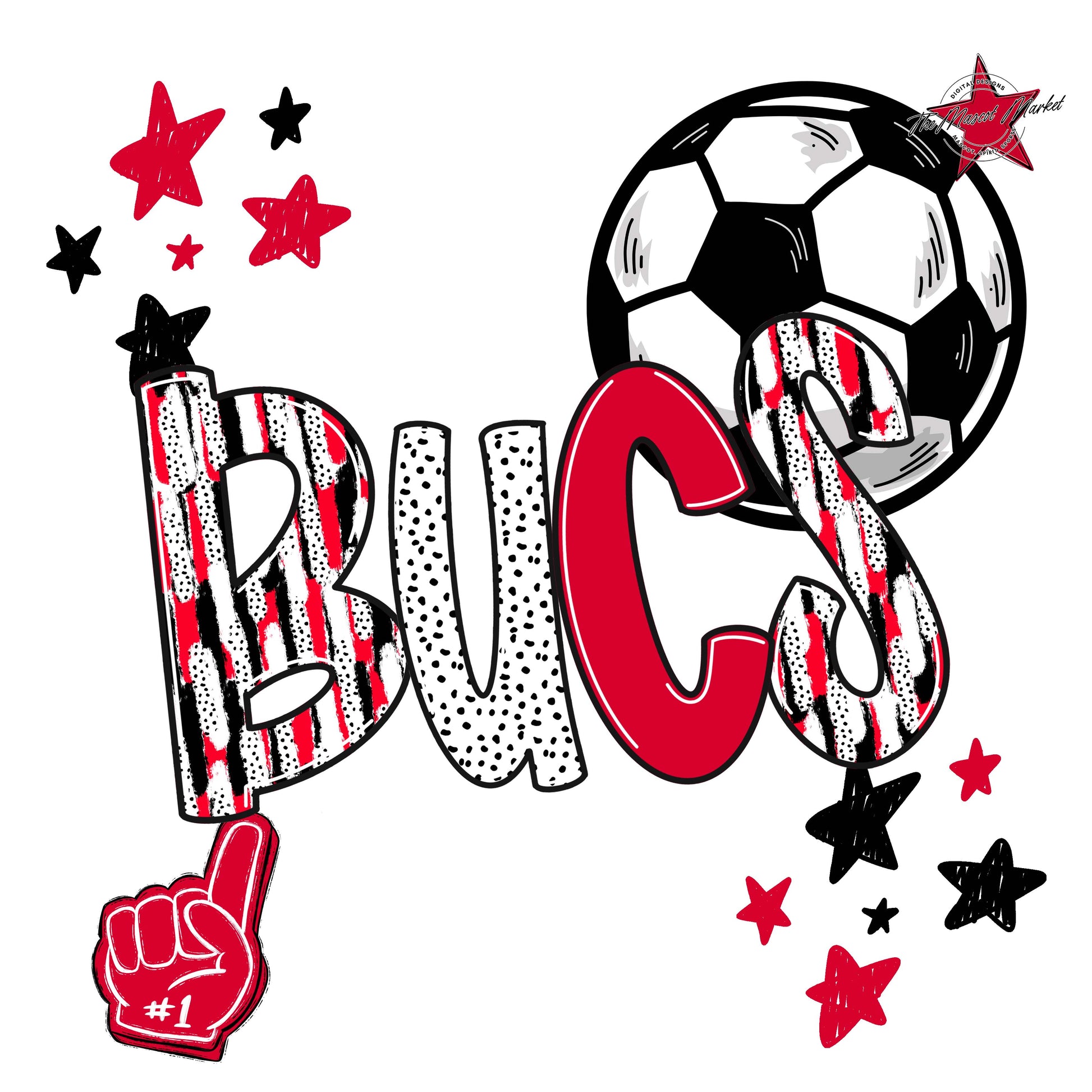 Bucs Soccer Scrape-Red