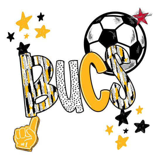 Bucs Soccer Scrape-Yellow