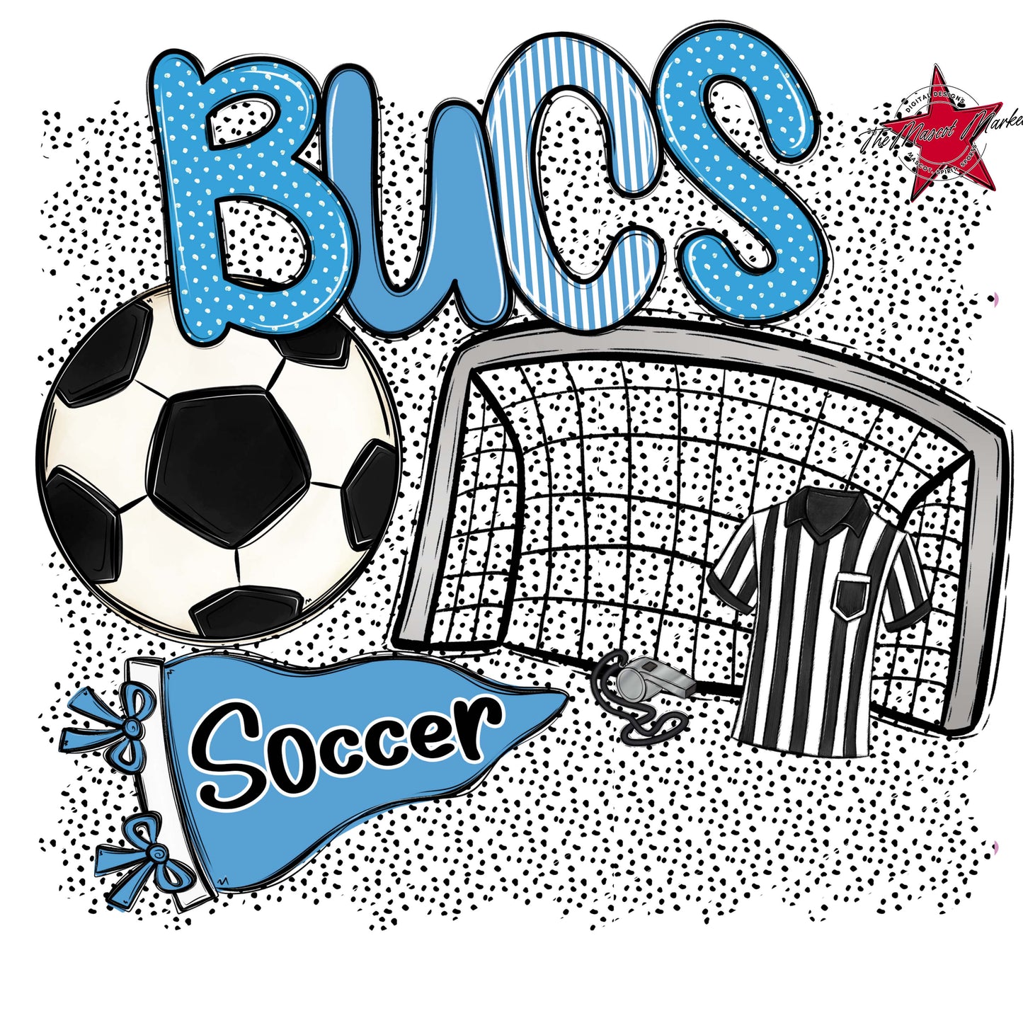 Bucs Soccer Spirit-Carolina Blue