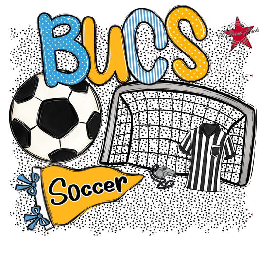 Bucs Soccer Spirit-Carolina Blue & Yellow