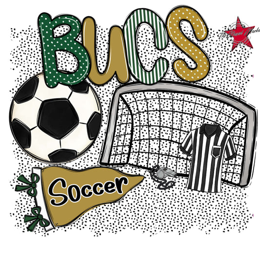 Bucs Soccer Spirit-Green & Gold