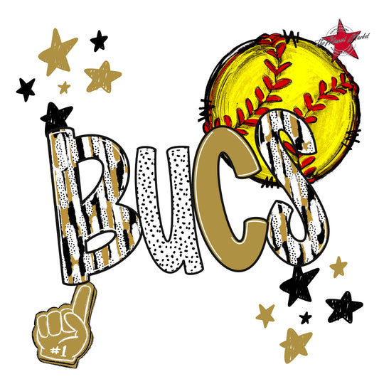 Bucs Softball Scrape-Gold