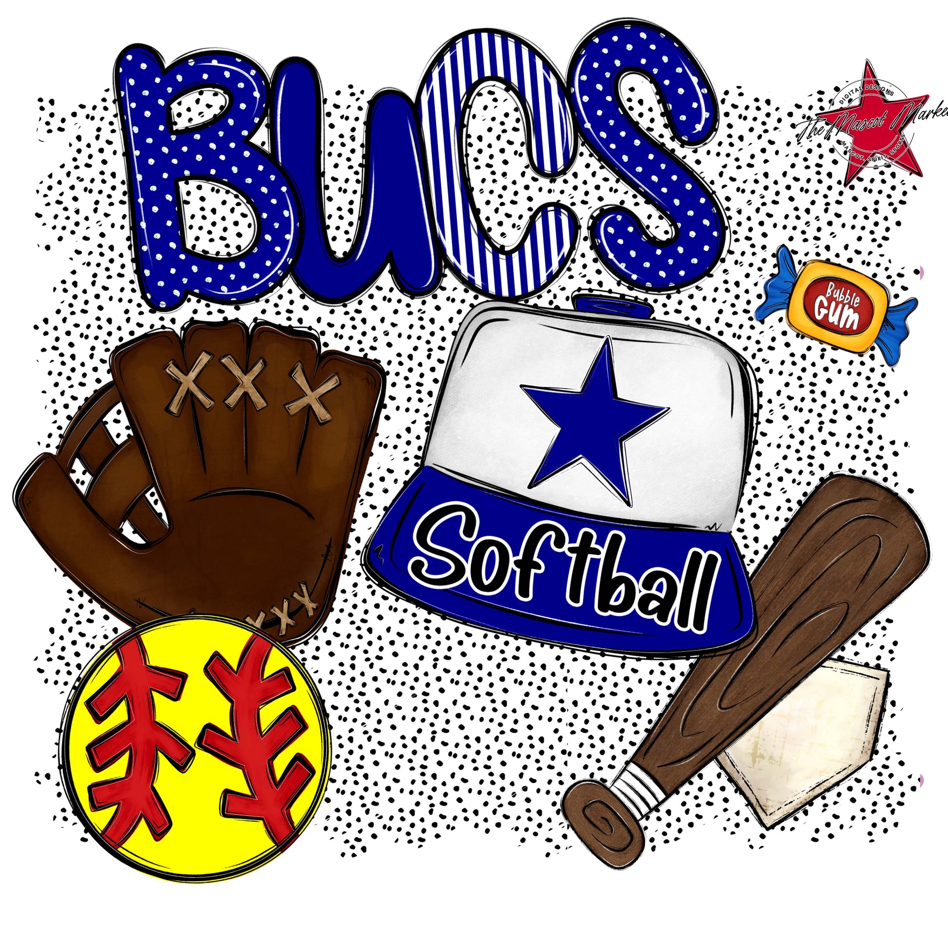 Bucs Softball Spirit-Blue