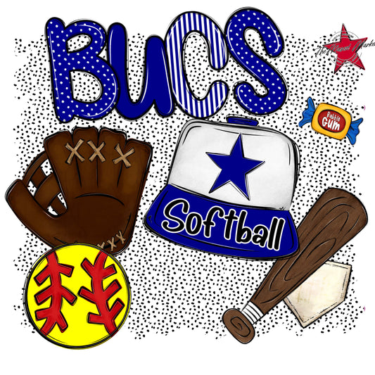 Bucs Softball Spirit-Blue