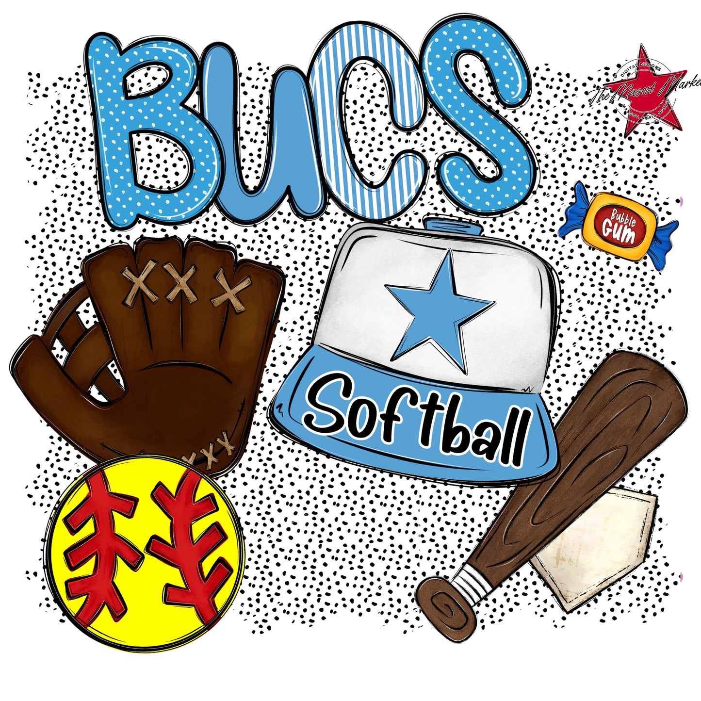Bucs Softball Spirit-Carolina Blue