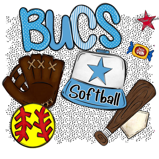 Bucs Softball Spirit-Carolina Blue