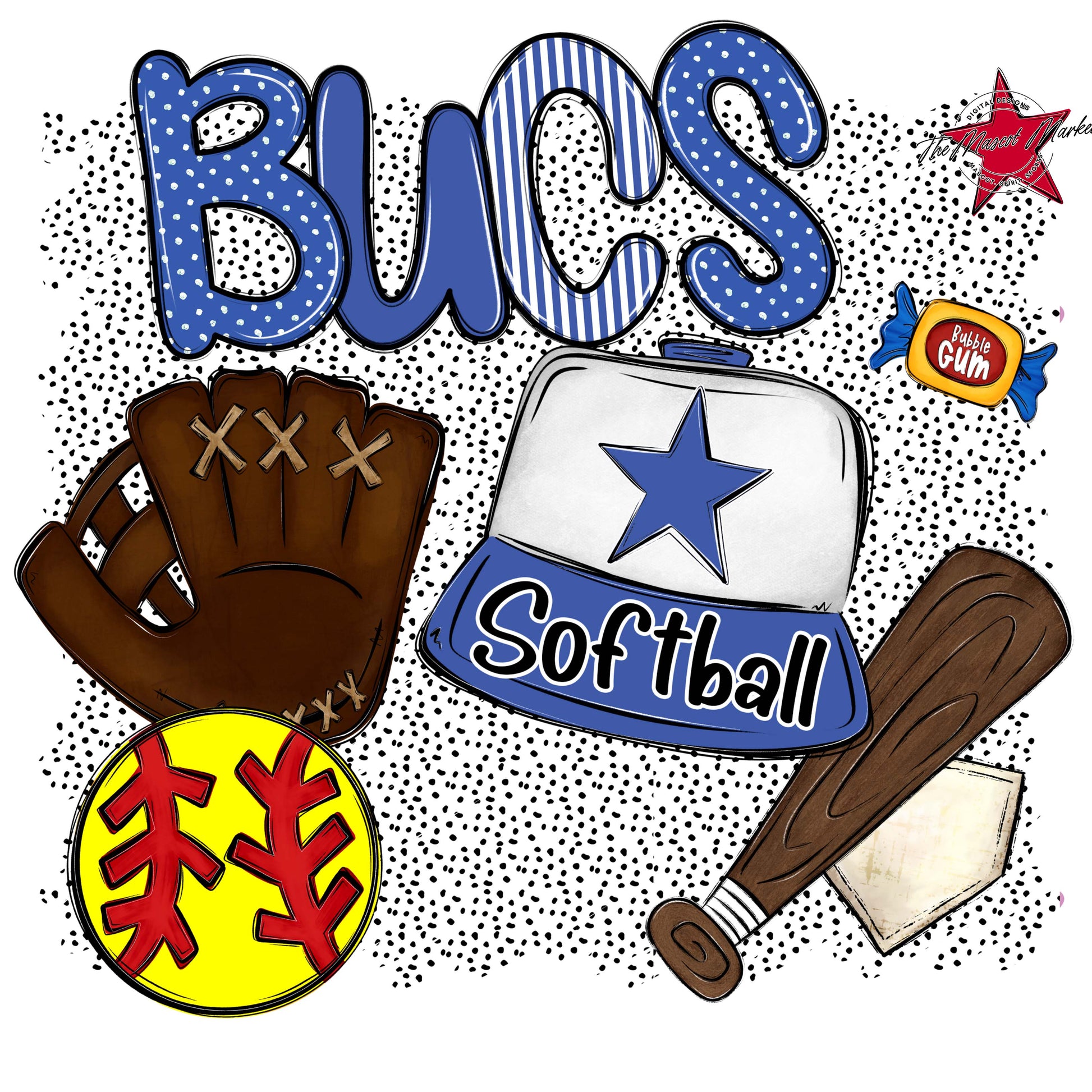 Bucs Softball Spirit-Off Blue
