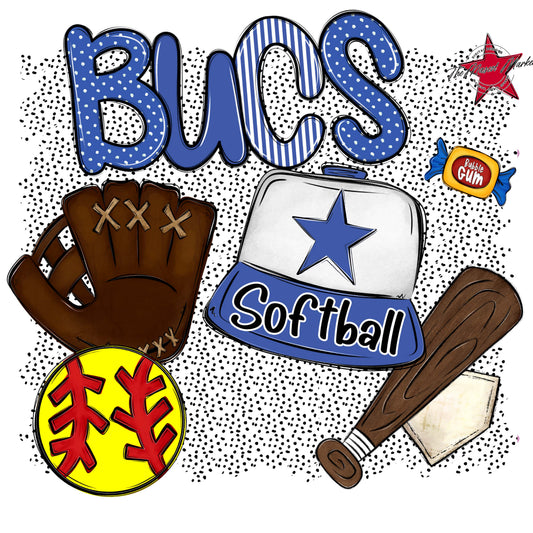 Bucs Softball Spirit-Off Blue