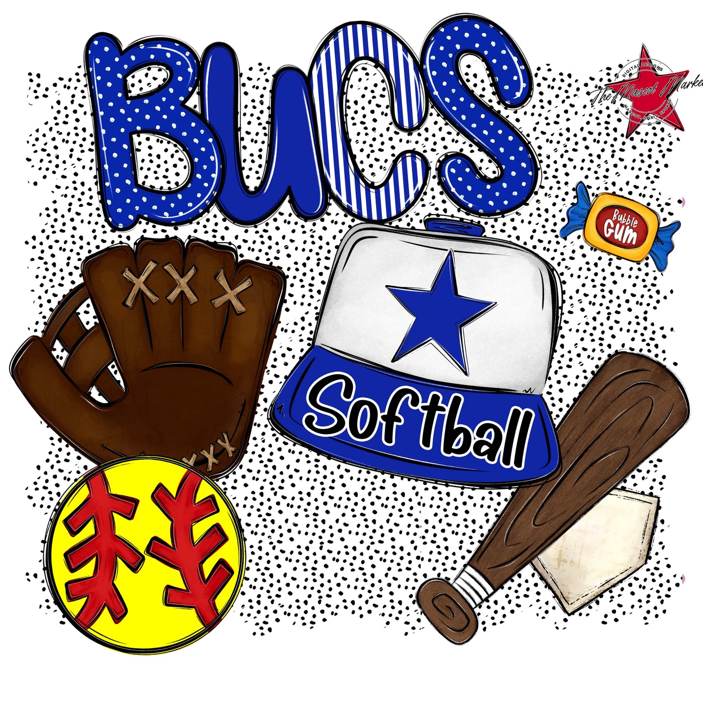Bucs Softball Spirit-Royal Blue
