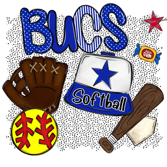Bucs Softball Spirit-Royal Blue