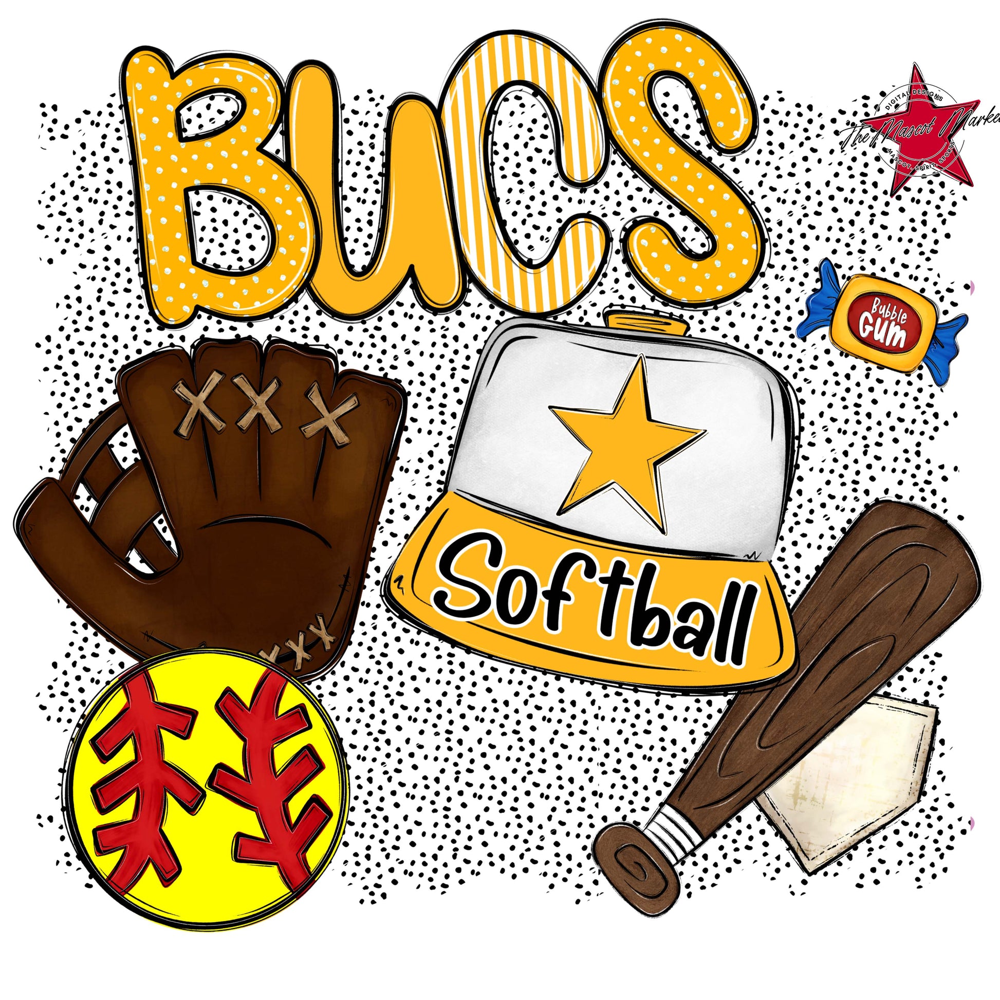Bucs Softball Spirit-Yellow