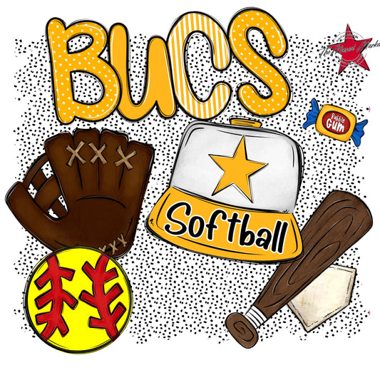 Bucs Softball Spirit-Yellow