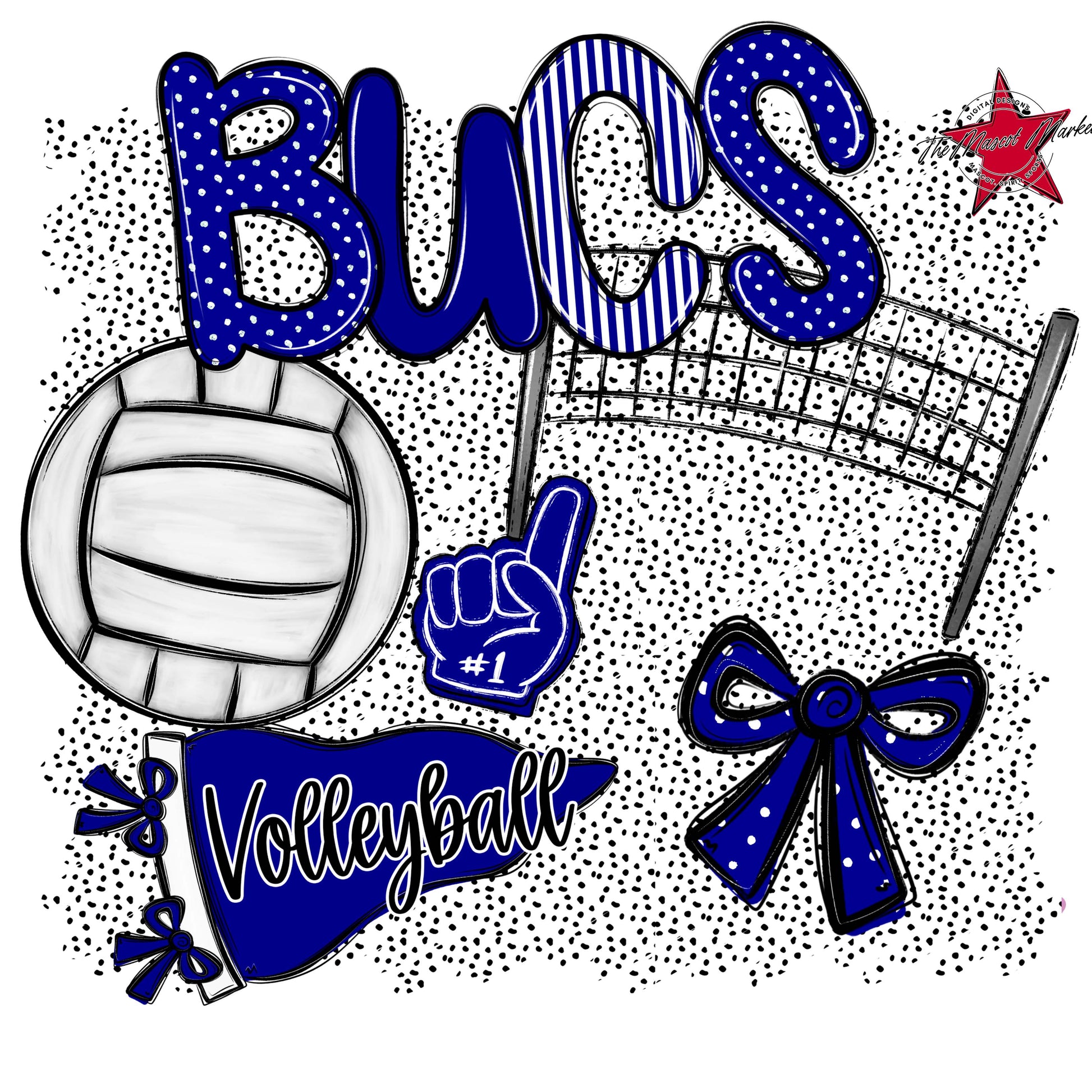 Bucs Volleyball Spirit-Blue