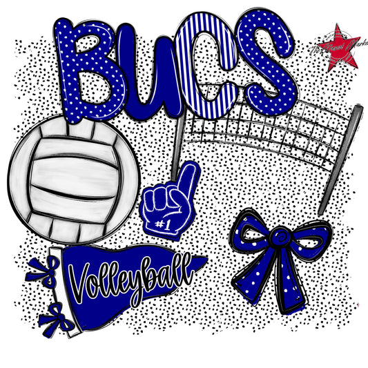 Bucs Volleyball Spirit-Blue